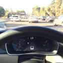 Tesla Model S P85D with autosteer on