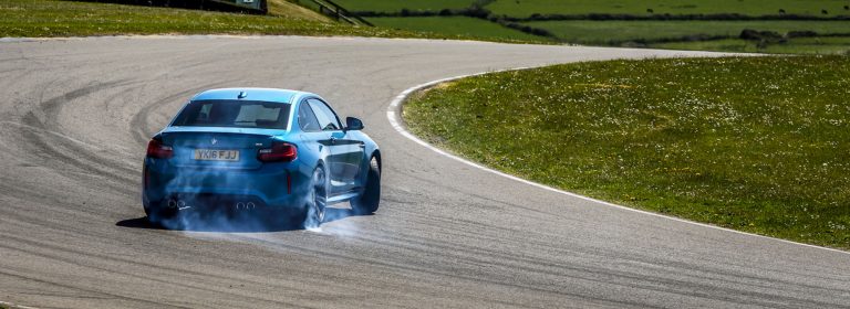 BMW M2 burning tires